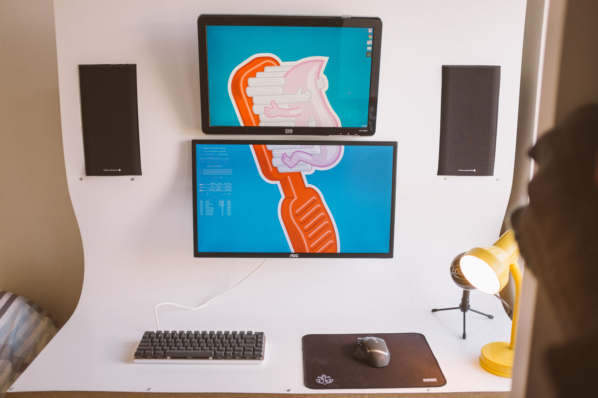 Another shot of the whole setup a bit tighter in