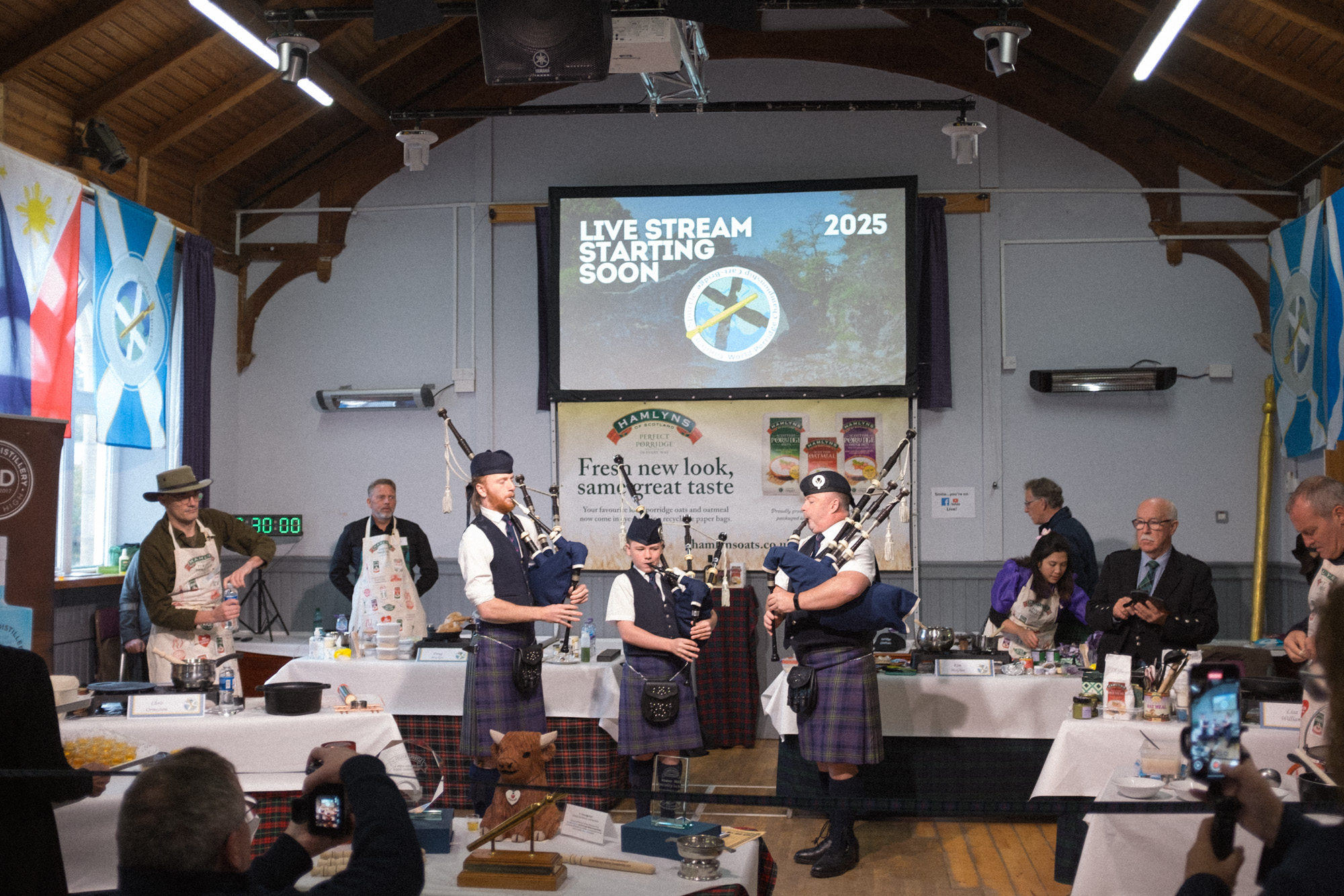 Bagpipes to start the event