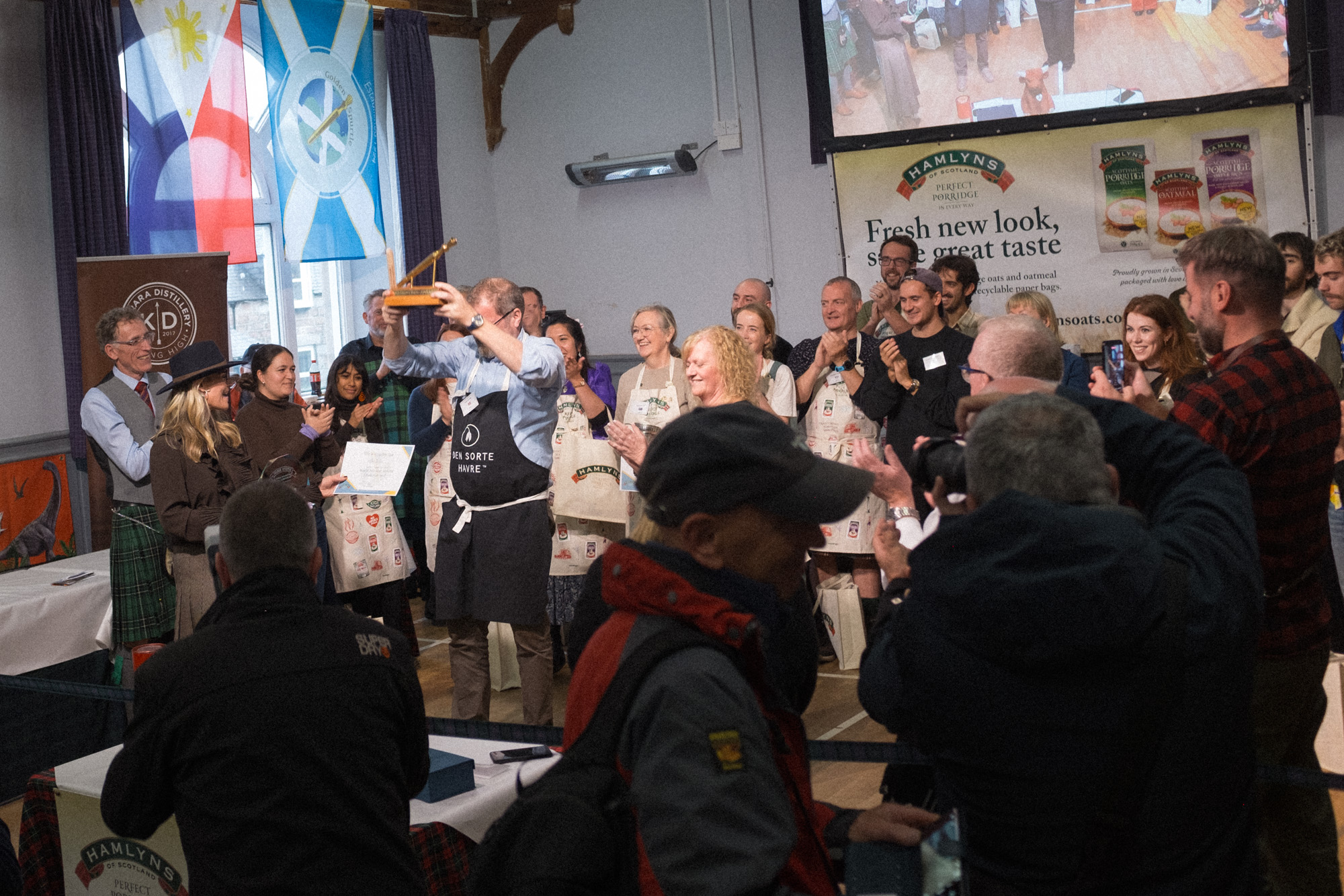 The winner getting the prize