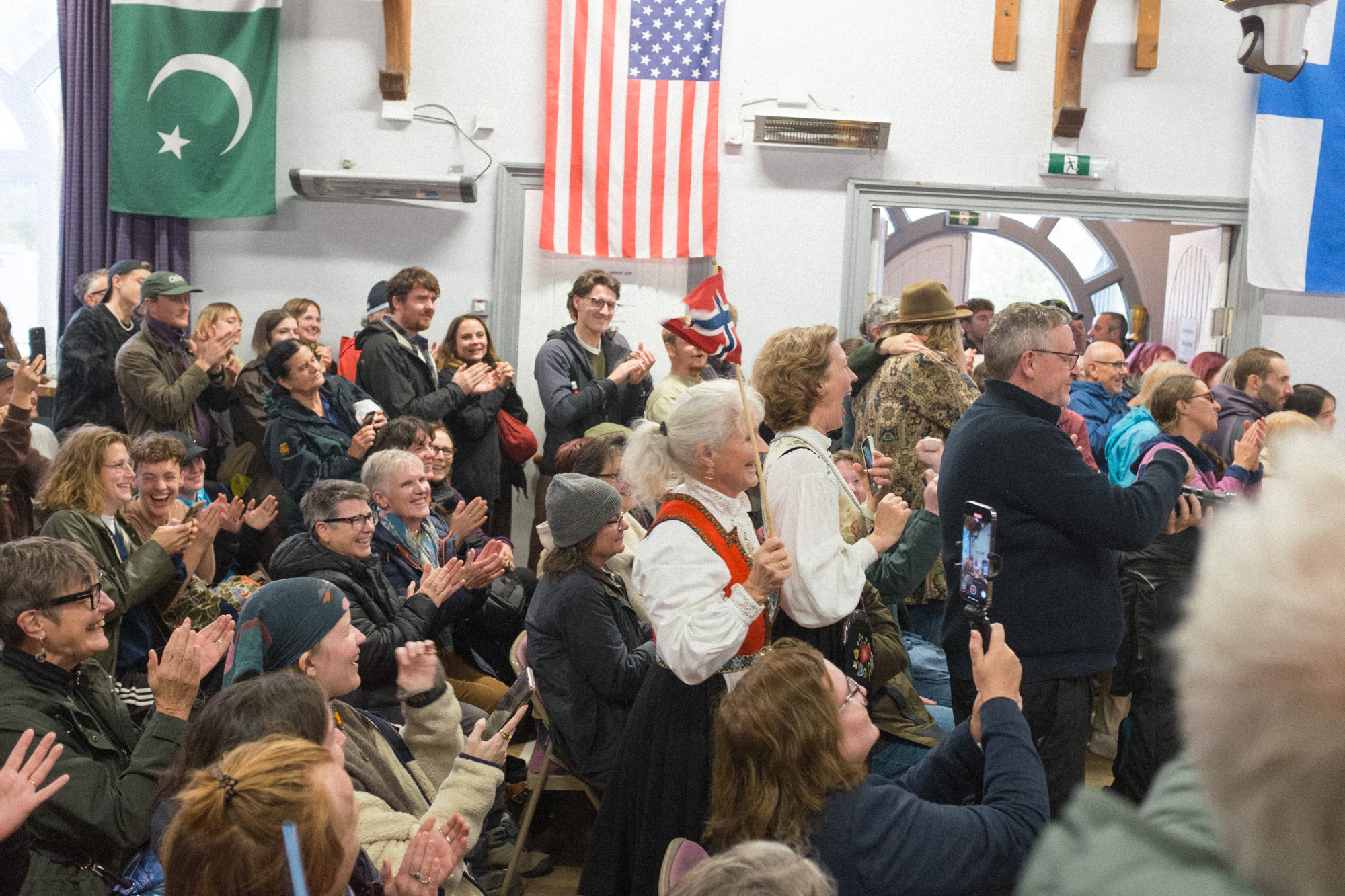 Supporters in traditional Norwegian dress
