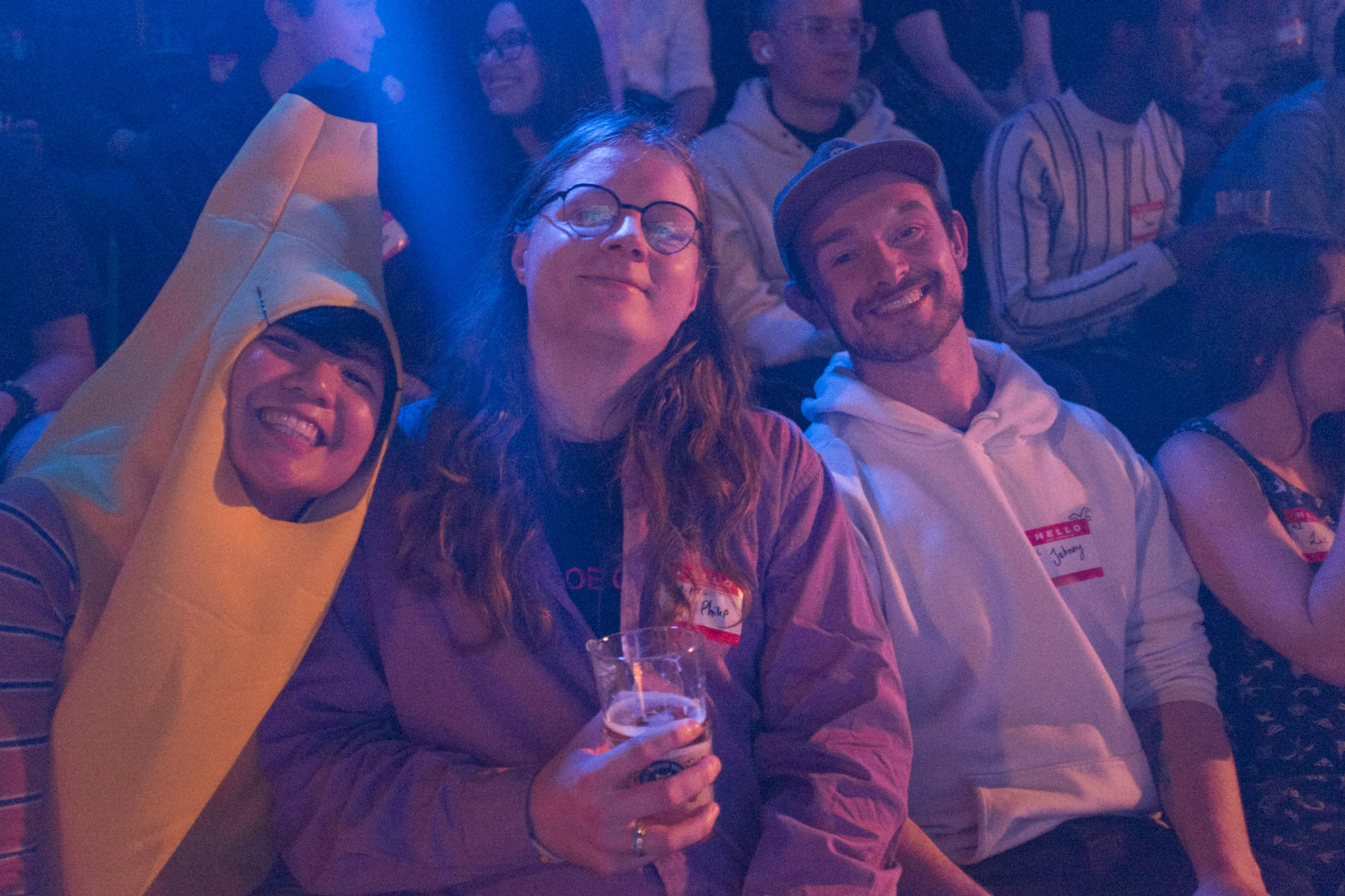 Myself and two of my firends in the crowd